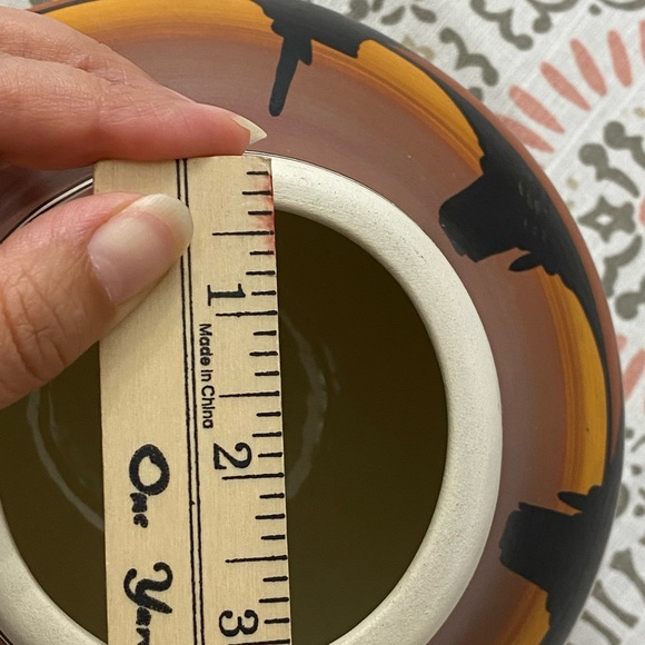 Navajo Native American Pottery Mountains Planter Bowl Vase - Picture 2 of 5